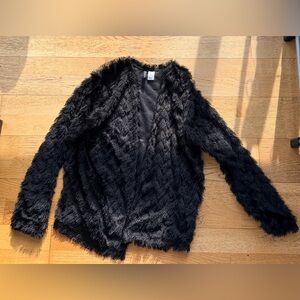 H&M Black Textured Women's Cardigan
